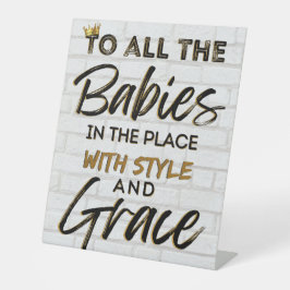 Alle Babys am Platz w/ Style & Grace Urban Sockelschild