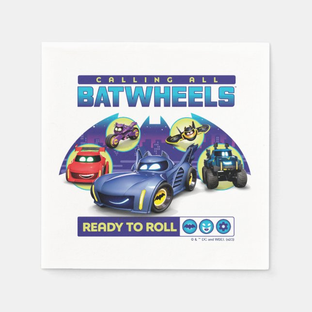 Alle Batwheels™ - Bereit zum Rollen Serviette (Vorderseite)