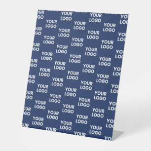 Alle Bilder oder Firmenlogo bearbeitet Dunkelblau Sockelschild