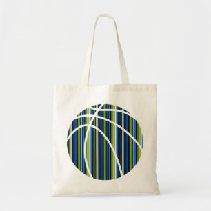 Alle Boy Strip Blue und Green Basketball Tasche
