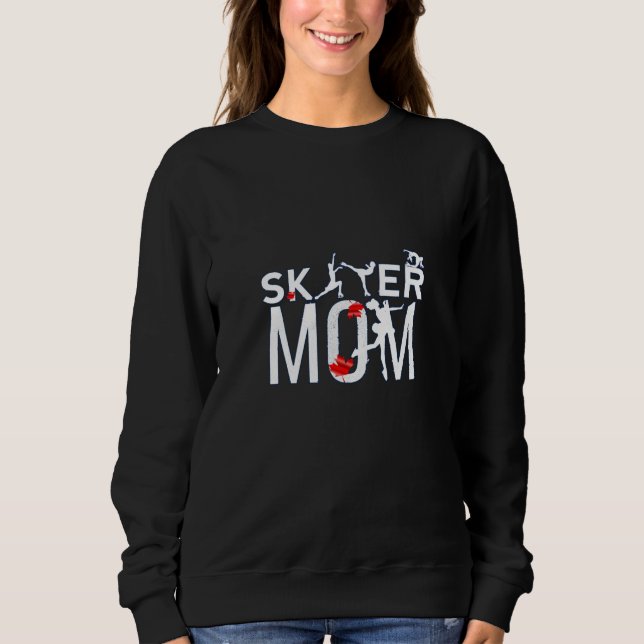 Alle Canadian Figure Skaten Mama Sweatshirt (Vorderseite)