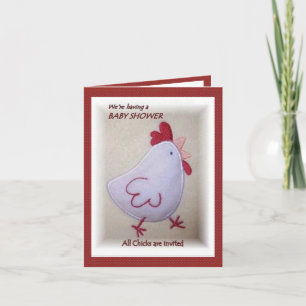 Alle Chicks eingeladene Baby-Dusche Einladung