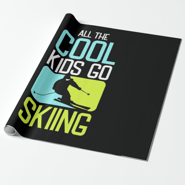 Alle Coolen Kinder fahren Ski Geschenkpapier (Ungerollt)