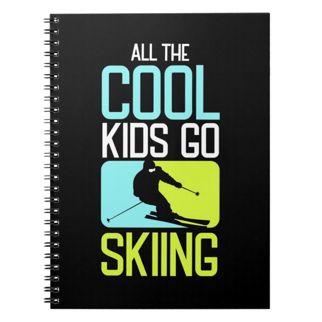 Alle Coolen Kinder fahren Ski Notizblock (Vorderseite)