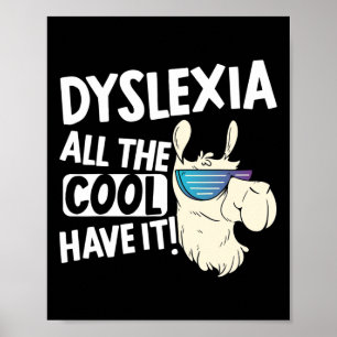 Alle Coolen Kinder haben es Dyslexie Awareness Lam Poster