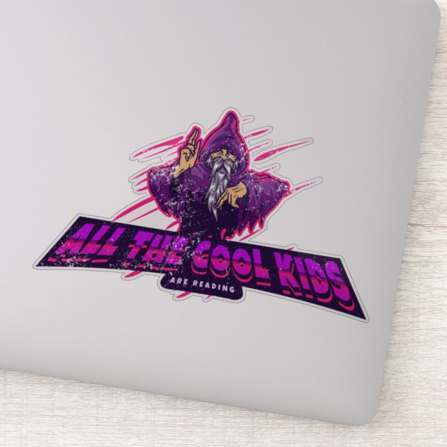 Alle coolen Kinder lesen Assistenzaufkleber Aufkleber (Detail)