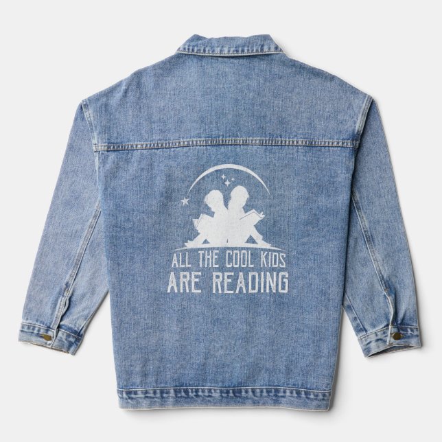 Alle Coolen Kinder lesen Bücher im Retro-Buch Jeansjacke (Rückseite)