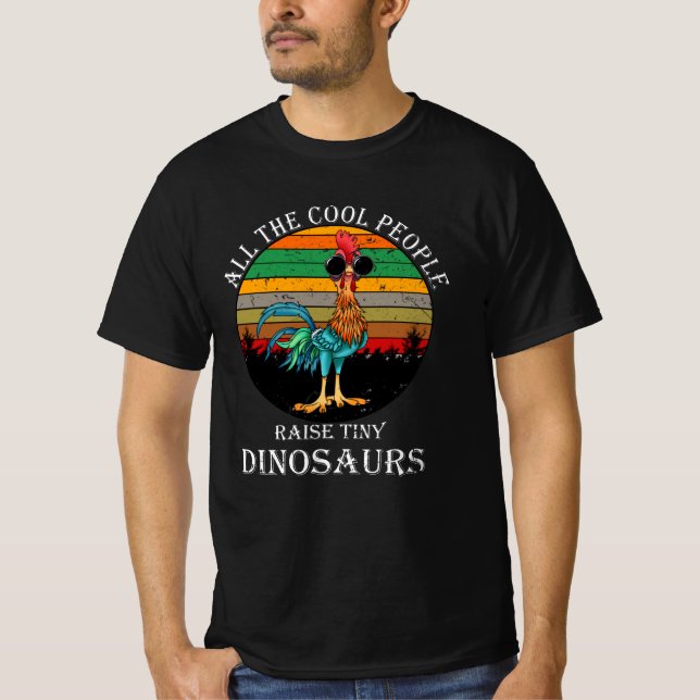 Alle Coolen Leute heben winzige Dinosaurier auf T-Shirt (Vorderseite)