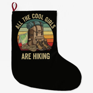 Alle coolen Mädchen wandern Retro Großer Weihnachtsstrumpf