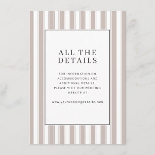 Alle Details Minimalist Beige Serif Begleitkarte