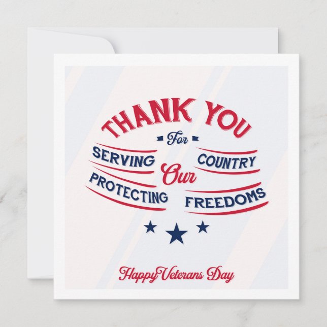 Alle, die bedient haben, ehren karte (Vorderseite)