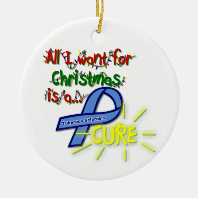 Alle, die ich für Weihnachten will, ist eine Keramik Ornament (Vorne)