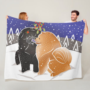 ALLE, die ICH FÜR Weihnachtschow-chow Fleecedecke