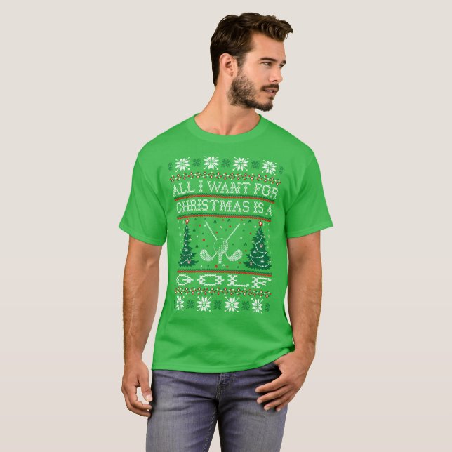 Alle, die ich für Weihnachtsgolf-hässliches T-Shirt (Vorne ganz)