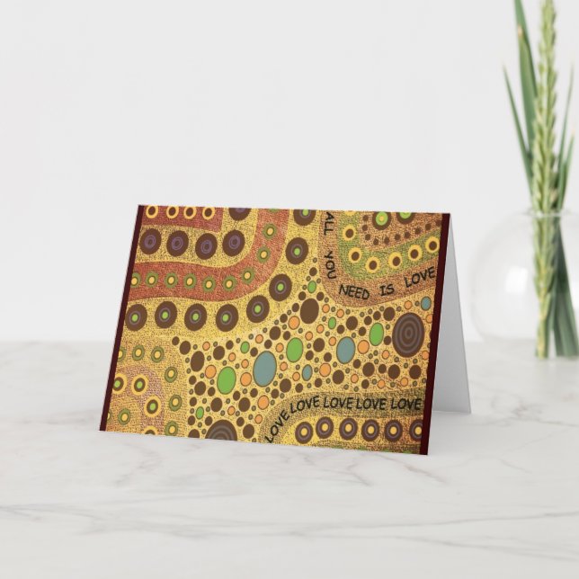 Alle, die Sie benötigen, ist Liebe-Gruß-Karte Karte (Vorderseite)