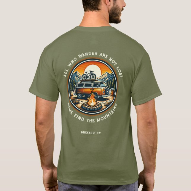 Alle, die wandern sind nicht verloren - Camping T  T-Shirt (Rückseite)