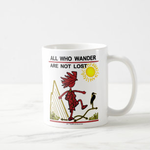 Alle, die wandern u. träumen tasse