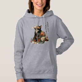 "Alle Dinge ändern sich" Japanische Katze im Kimon Hoodie