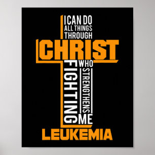 Alle Dinge durch Christus Leukämie Krieger Awarene Poster