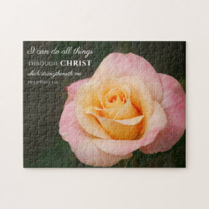 Alle Dinge durch Christus Philippinen 4:13 Rose Puzzle