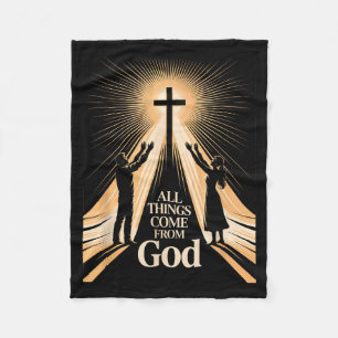 Alle Dinge kommen von Gott Christliche Anbetung Ei Fleecedecke