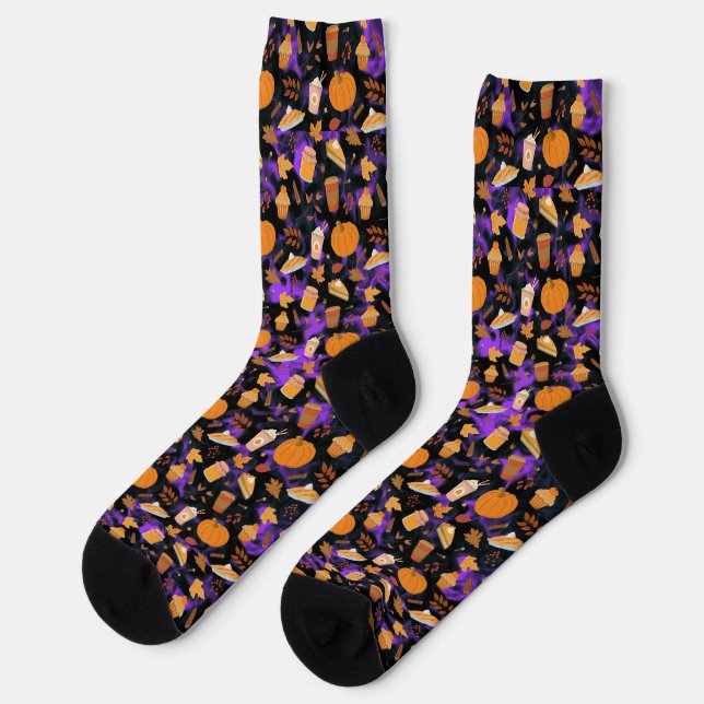 Alle Dinge Pumpkin Socken (Linkes Detail)