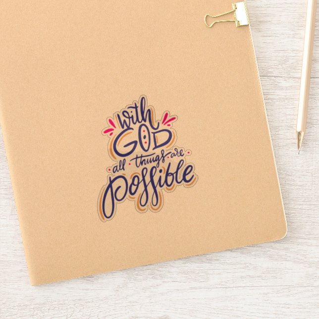 Alle Dinge sind möglich Aufkleber (Notizbuch)