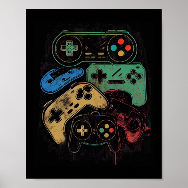 Alle Dinge Video Game Controller Gamer Grafik Poster (Vorne)