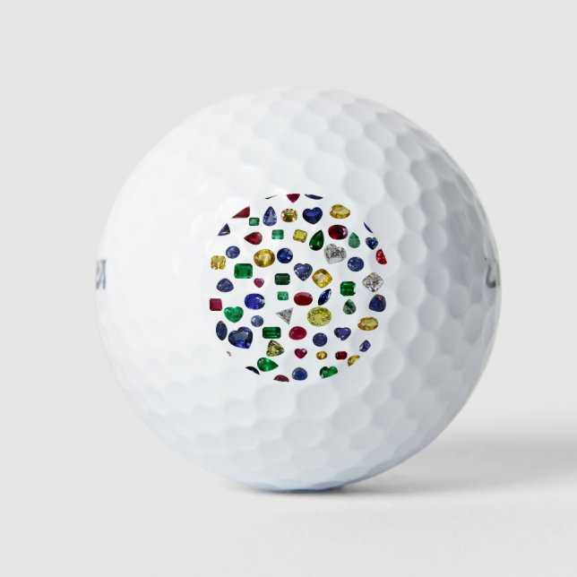 Alle Edelsteine farbig Golfball (Vorderseite)