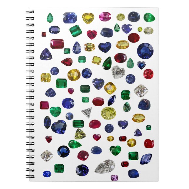 Alle Edelsteine farbig Notizblock (Vorderseite)