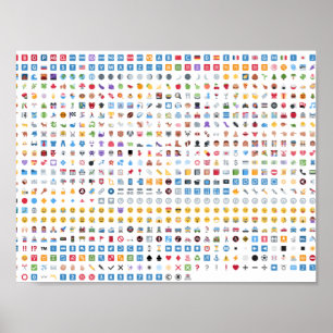Alle Emojis aus Twitter auf diesem Poster