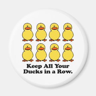 Alle Enten in einer Reihe behalten Magnet