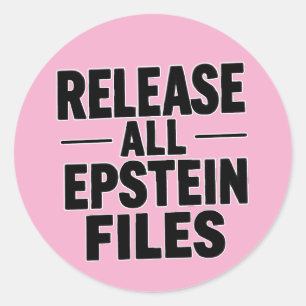 Alle Epstein-Dateien freigeben Runder Aufkleber