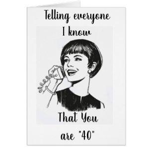 ALLE ERZÄHLEN, ABER SIE GLAUBEN NICHT, DASS SIE 40