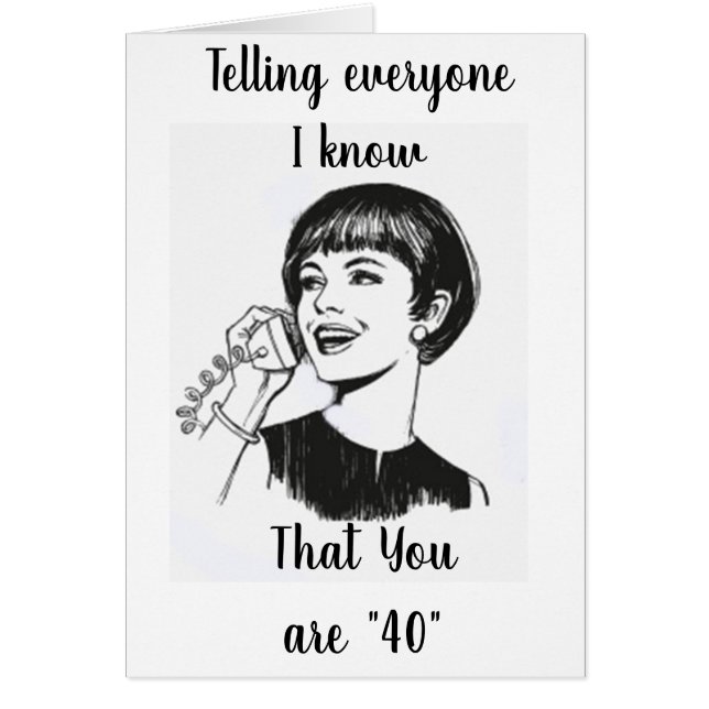 ALLE ERZÄHLEN, ABER SIE GLAUBEN NICHT, DASS SIE 40 (Vorne)