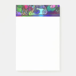 Alle Farben mit Wirbel und Linien Post-it Klebezettel
