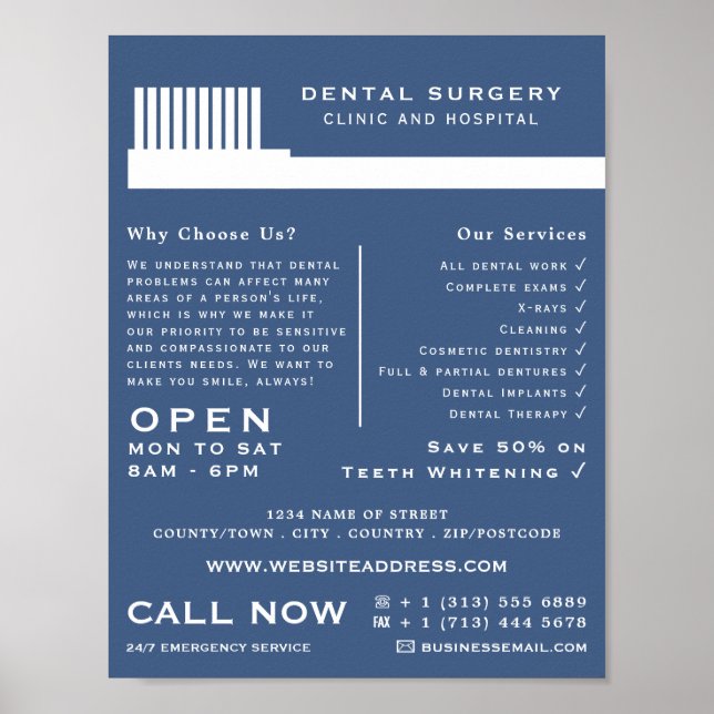 Alle Farbpinsel, Zahnmedizin, Zahnmedizin Poster (Vorne)