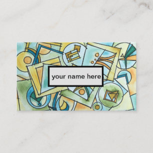 Alle Formen und Größen Moderne Bauhaus Geometrisch Visitenkarte