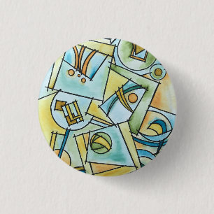 Alle Formen und Größen - Moderne geometrische Kuns Button