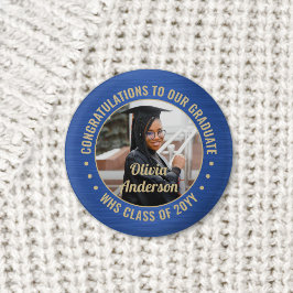 Alle Foto-Glückwünsche für Text-Abschluss Blau und Button