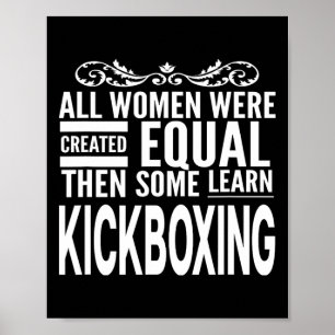 Alle Frauen lernen Kickboxen Martial Arts Mädchen  Poster