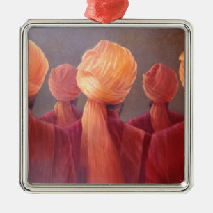Alle fünf Köpfe Silbernes Ornament