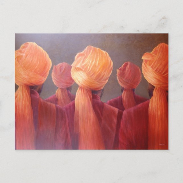 Alle fünf Staatschefs Postkarte (Vorderseite)