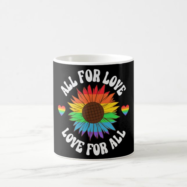 Alle für die Liebe Liebe für alle | Gay Pride Mona Kaffeetasse (Mittel)