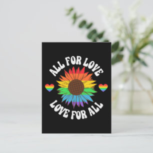 Alle für die Liebe Liebe für alle Gay Pride Mona Postkarte
