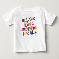 Alle für Liebe Zitat, Rainbow Typografie, Positive