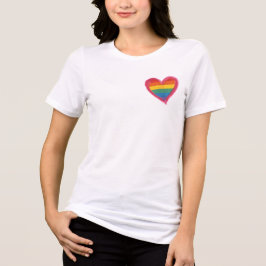 Alle für Liebe Zitat, Rainbow Typografie, Positive Tri-Blend Shirt