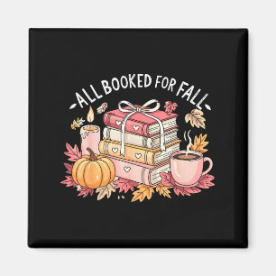 Alle Gebucht Für Herbst Bücher Kaffee Herbst Blätt Magnet