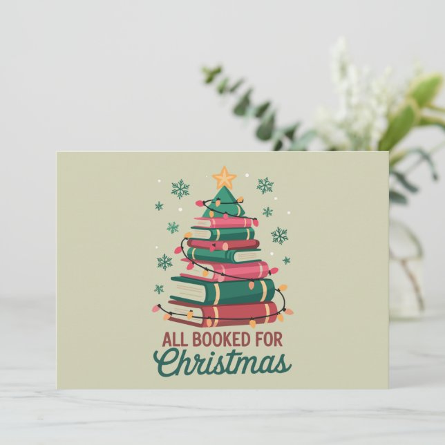 Alle gebucht für Weihnachten Bibliothekar Lover Tr (Stehend Vorderseite)