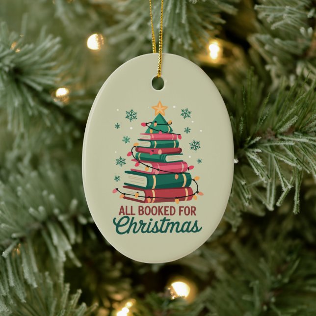 Alle gebucht für Weihnachten Bibliothekar Lover Tr Keramik Ornament (Baum)